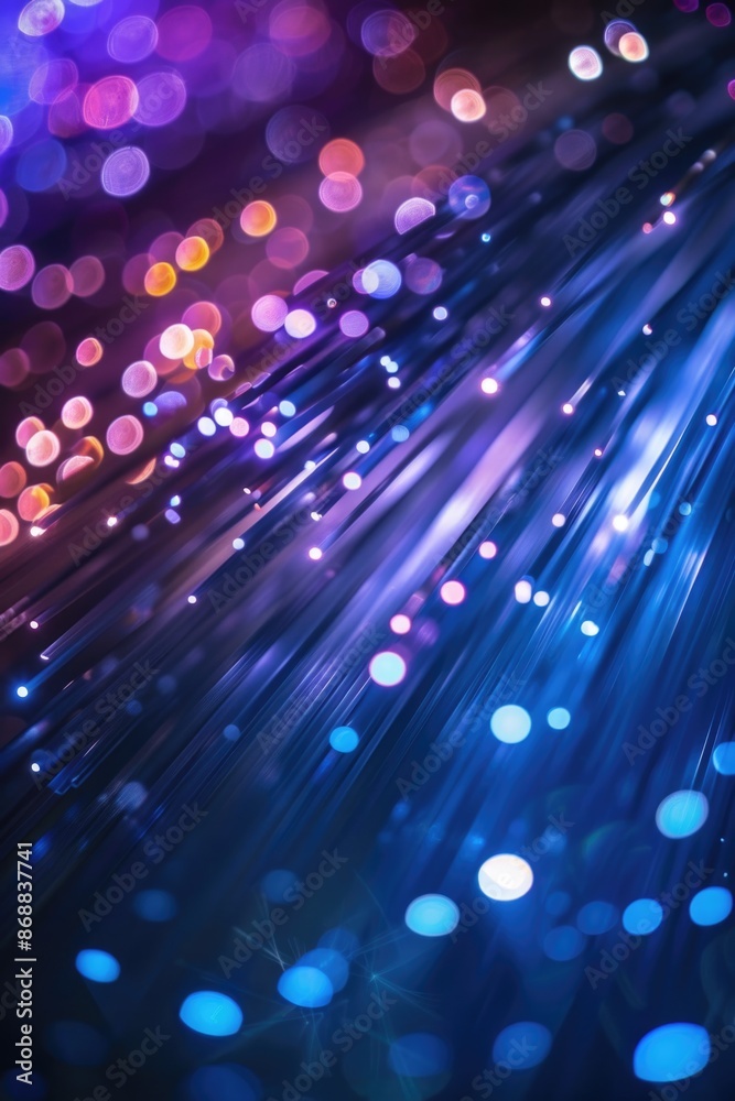Poster Bright LED lights illuminated in a cluster, suitable for use in design concepts and promotional materials