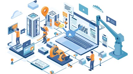 Obraz premium Robotic Process Automation (RPA)