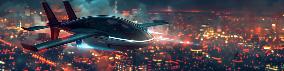 Flying Through the City Lights