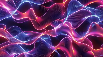 Obraz premium Abstract Swirling Neon Lights