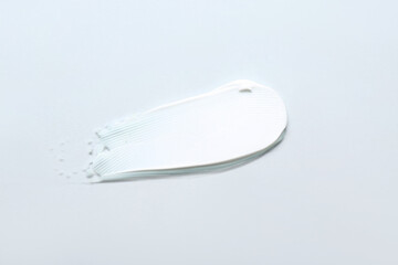 Cream smear on white background