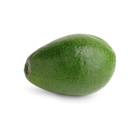Fresh ripe avocado on white background