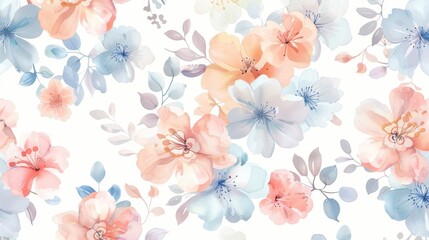 Watercolor Floral Seamless Pattern