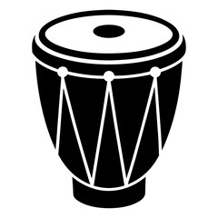 African hand drum silhouette Vector Art Illustration, djembe drum in vector icon, CNC, Wood, Vinyl, Cricut, Laser engraving File