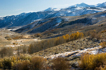 Sierra Nevada Mountain Range in Autumn