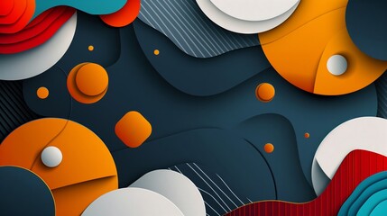 Obraz premium A dynamic abstract background with contrasting shapes and vibrant colors, creating an engaging visual.