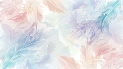 Abstract Feather Background with Pastel Colors