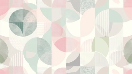 Abstract Geometric Pattern with Pastel Colors