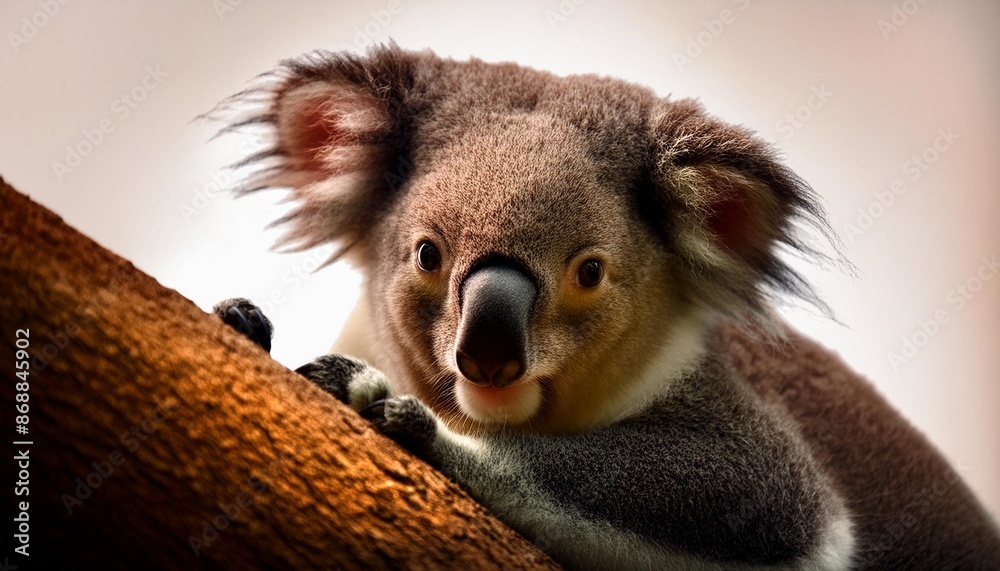 Wall mural koala isolated on white