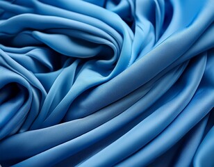 A blue fabric with a pattern of blue and white