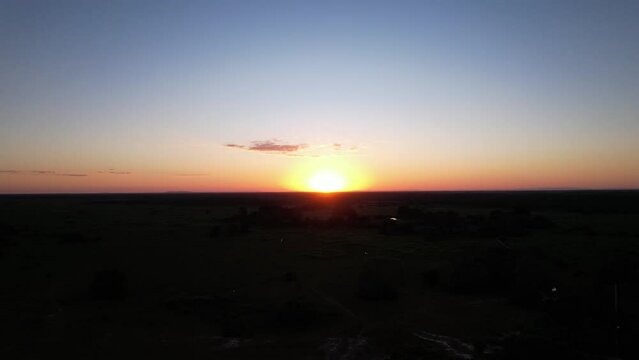 Aerial view of the city of Porto Jofre, Pantanal, Cuiab&aacute;, Brazil