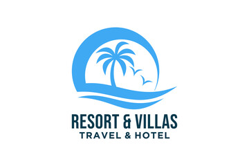 Obraz premium Traveling logo icon design illustration