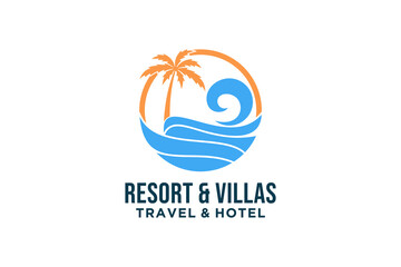 Traveling logo icon design illustration