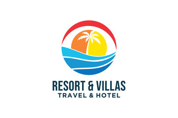Traveling logo icon design illustration