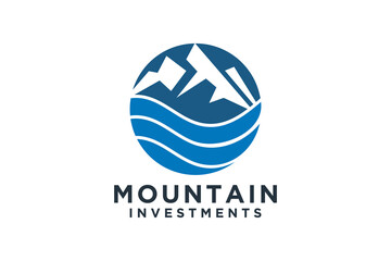 Mountain adventure logo template
