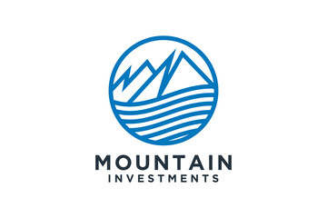 Mountain adventure logo template