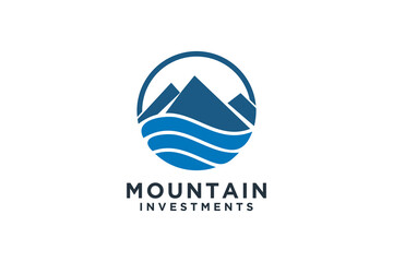 Mountain adventure logo template