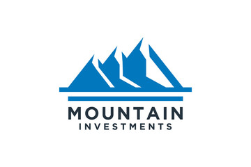 Fototapeta premium Mountain adventure logo template