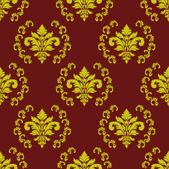 Damask seamless vector background. baroque style pattern. Graphic ornate pattern for wallpaper, fabric, packaging, wrapping. Damask flower ornament.