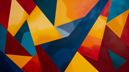 Fototapeta premium Vibrant Geometric Abstraction in Constructivist Style