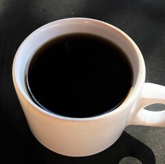 Xícara de café. Café visto de cima 