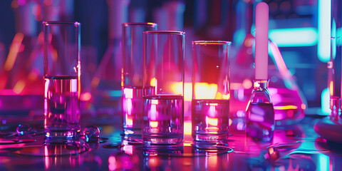 Chemistry Lab Flasks: Various colors aid in chemical solution identification
Multi-color Experimentation: Enhances visual differentiation during chemical tests
Flask Diversity: Different sizes and sha