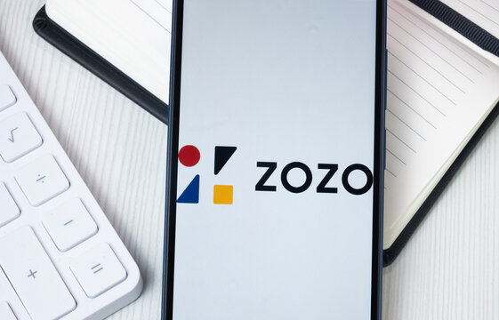 New York, USA - 30 June 2024: ZOZO Logo on Phone Screen, Company Icon