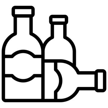 recommend clip art: alcohol icon illustration design with outline
