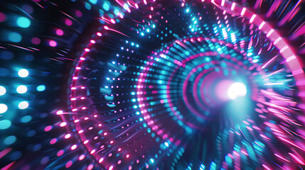 Obraz premium Abstract concepts of technological particles