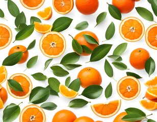 seamless background with oranges
