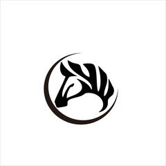 Print Zebra horse logo design for your brand and identity