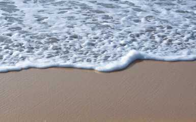 Blue sea water is natural waves.