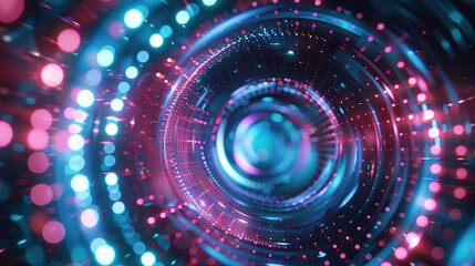 Obraz premium Abstract concepts of technological particles