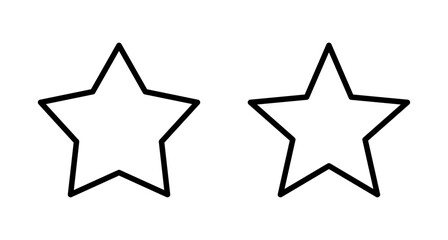 Star Icon vector isolated on white background. Star vector icon. Rating symbol