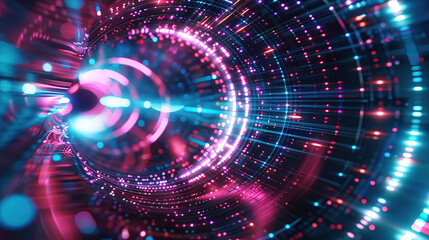 Obraz premium Abstract concepts of technological particles