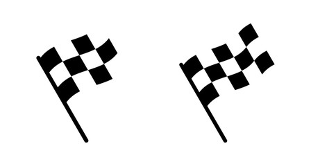 Race flag icon vector isolated on white background. Competition sport flag line vector icon. Racing flag. Start finish flag. Checkered. Start