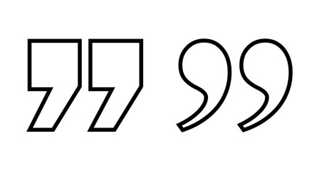 Quote icon vector isolated on white background. Quote sign icon. Quotation mark symbol.