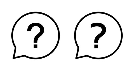 Question Icon vector isolated on white background. Question mark sign. help icon. Faq