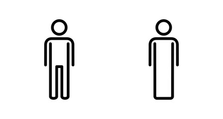 Man icon vector isolated on white background. male icon vector. human symbol