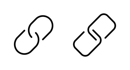 External link symbol icon vector. Link icon isolated on white background. Link vector icon. Hyperlink chain symbol