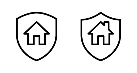 Home insurance icon vector isolated on white background. home protection icon