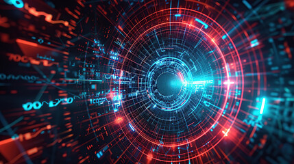 Obraz premium Abstract concepts of technological particles