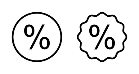 Discount icon vector isolated on white background. Discount tag icon.