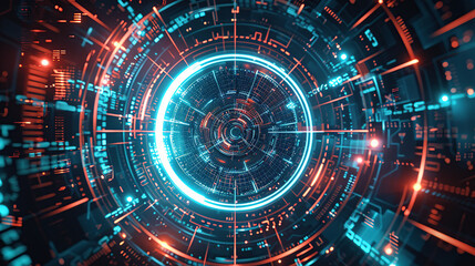 Fototapeta premium Abstract concepts of technological particles