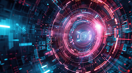 Obraz premium Abstract concepts of technological particles