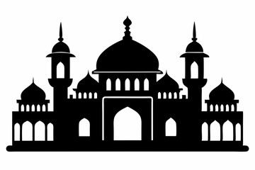 mosques silhouette vector illustration