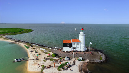 Paard van Marken beautiful Marken island lighthouse in the Netherlands