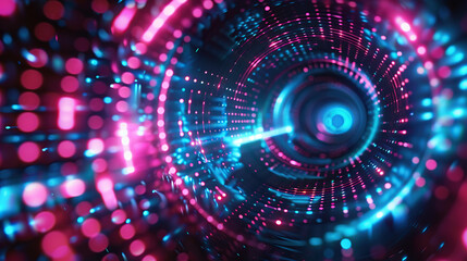 Obraz premium Abstract concepts of technological particles