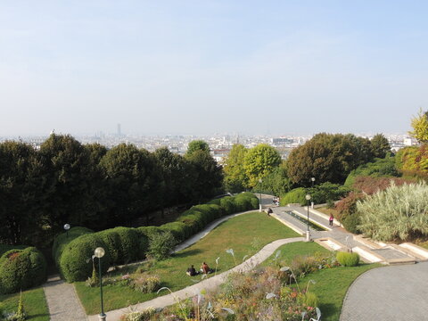 Parc de Belleville - 20&egrave;me arrondissement - Paris - France