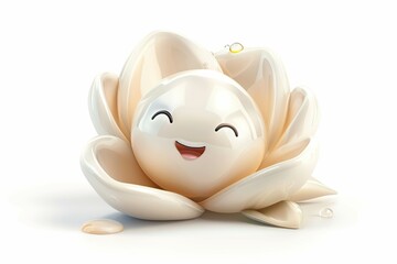 Gardenia flower shaped funny character